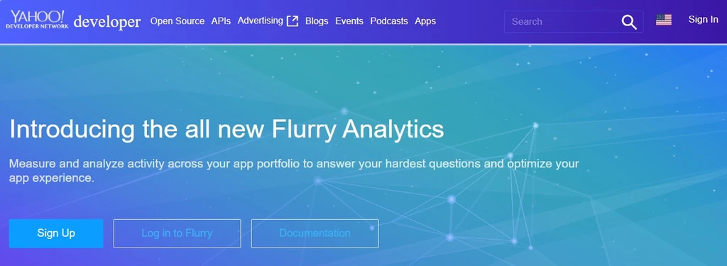 Сайт Flurry Analytics с информацией о новых возможностях аналитики приложений.