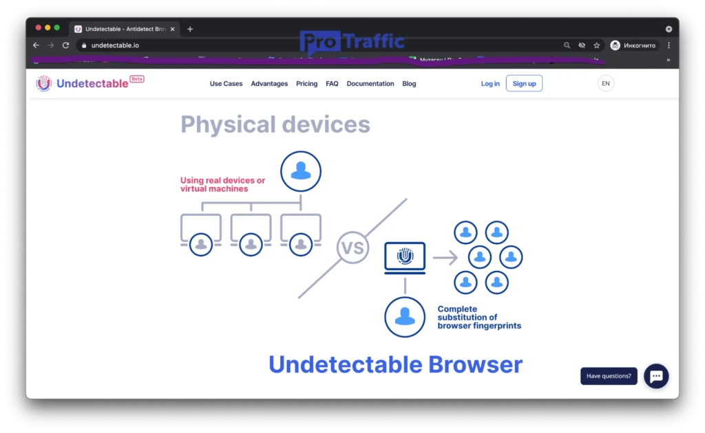 антидетект браузер Undetectable