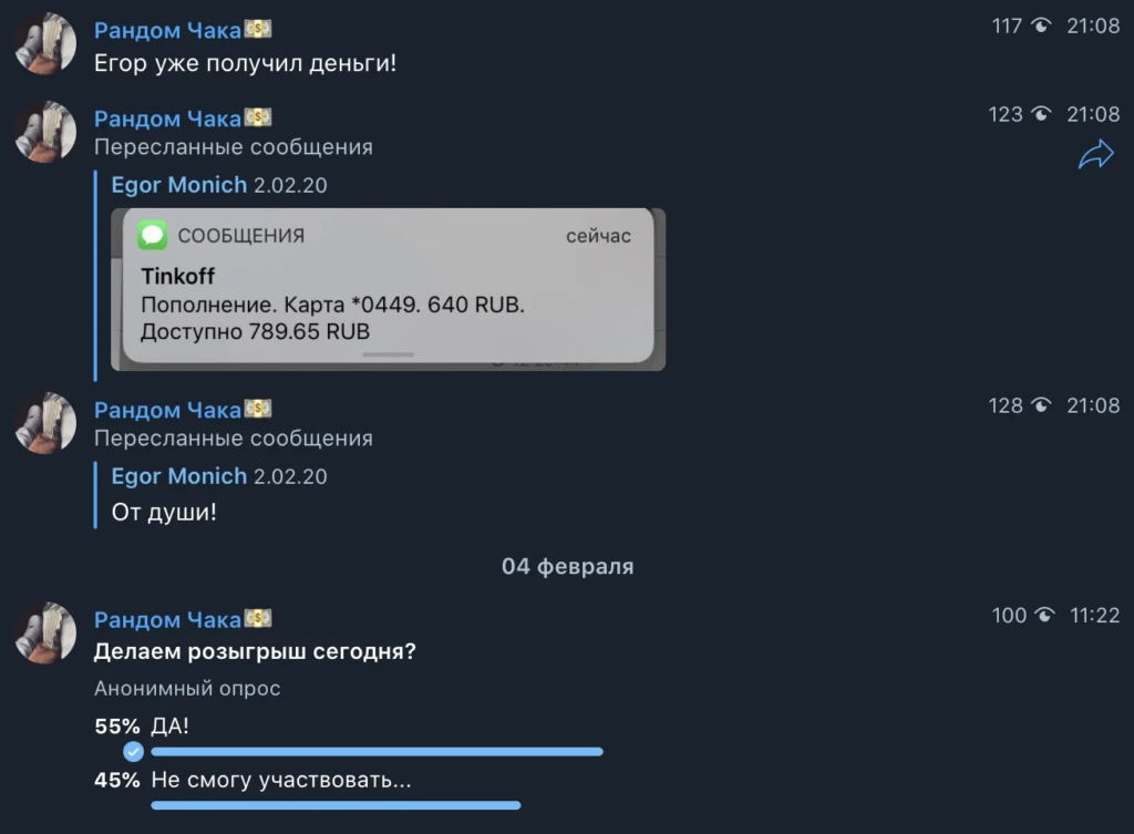 Обзор бизнес идеи: как зарабатывать на розыгрышах в Telegram почти без вложений