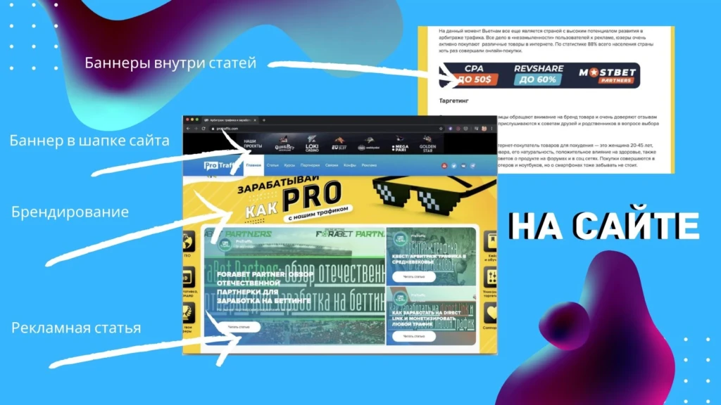 Реклама на сайте ProTraffic.com
