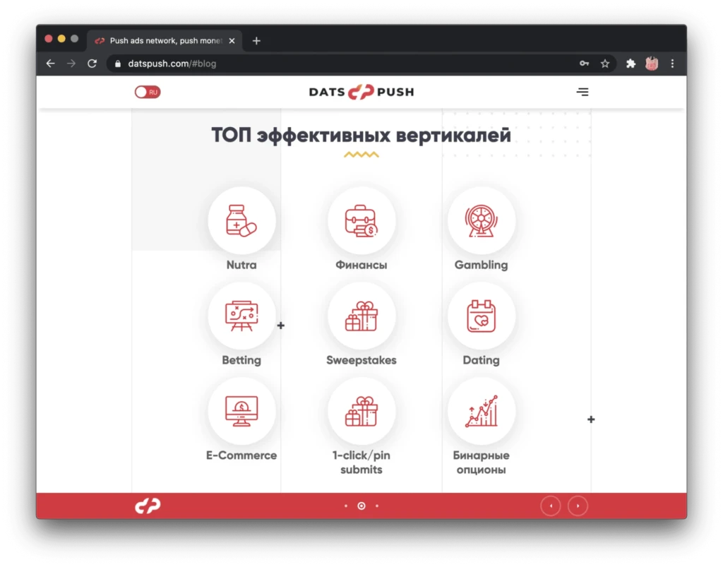 DatsPush рекламная сеть обзор и отзывы