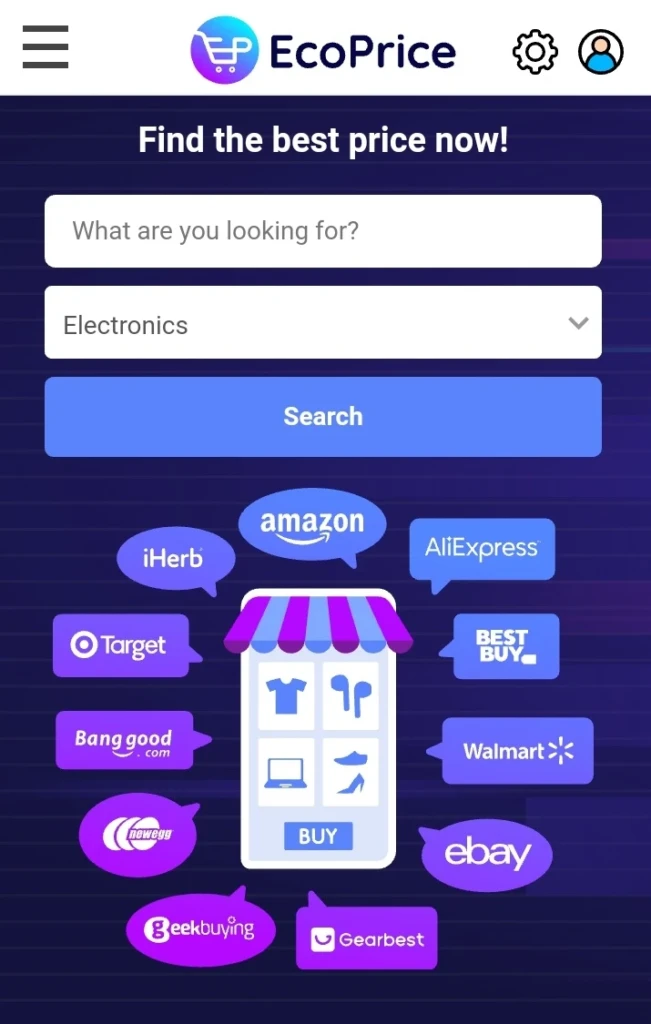 EcoPrice - Amazon, Ebay & Aliexpress comparison – приложение для сравнения цен 