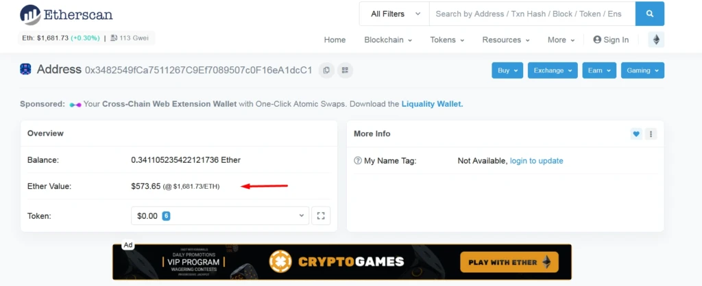 Ether Value