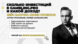Сколько инвестиций в Gambling.pro и какой доход. Кейс запуска своих проектов