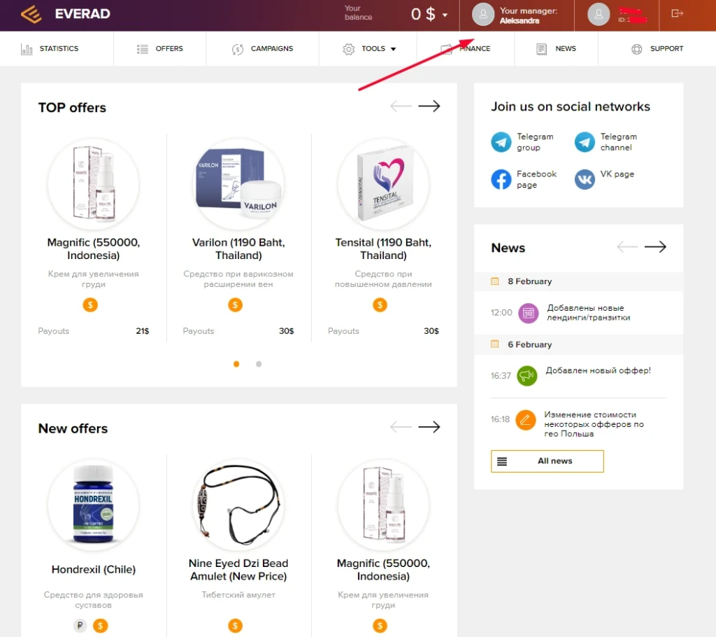 Как работать с нутра вертикалью на примере Everad
