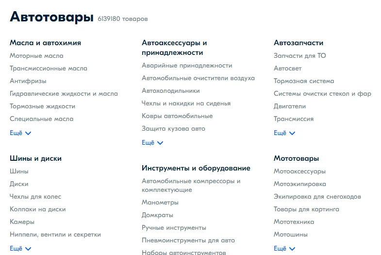 автотовары озон