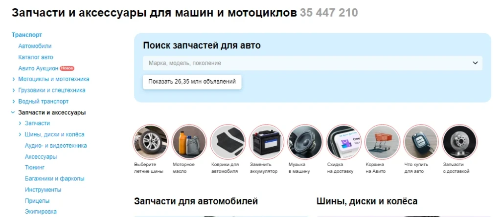 автозапчасти авито