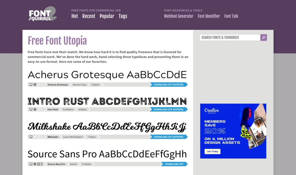 Fonts Squirrel
