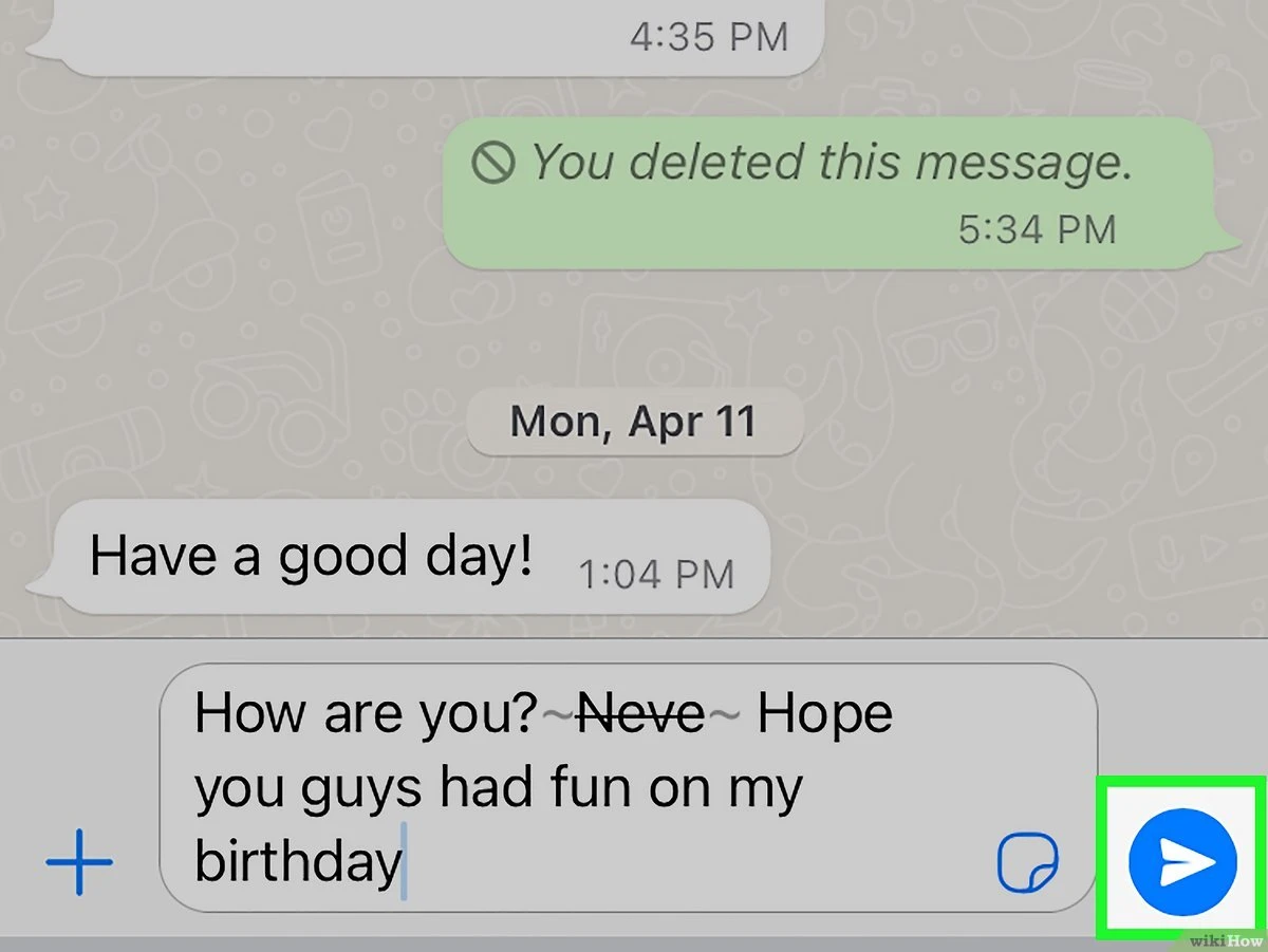 Как в WhatsApp сделать текст зачеркнутым, жирным или курсивом