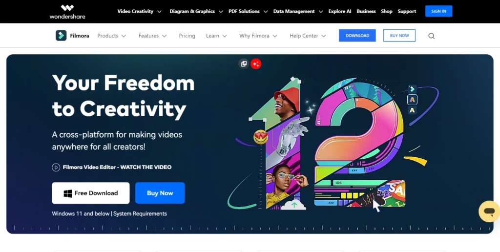 Wondershare Filmora - нейросеть для отделения вокала от музыки