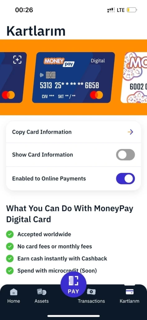 как открыть виртуальную турецкую банковскую карту турции в moneypay