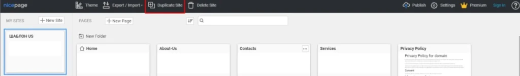 White page – для прохождения модерации рекламных компаний с помощью Nicepage + chat GPT.