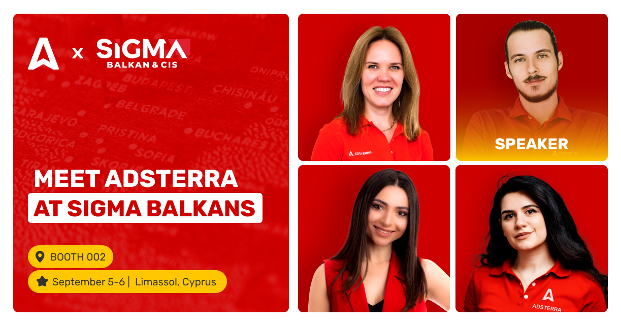 Команда Adsterra ждет вас на конференции Sigma Balkans 2023!
