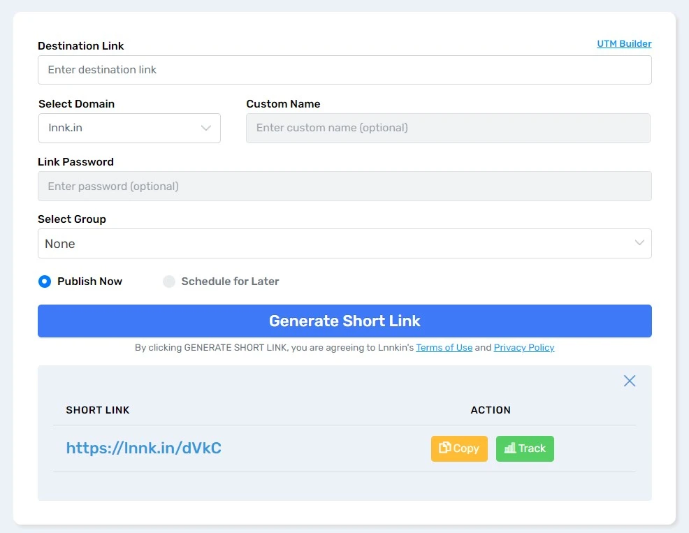 generate short link