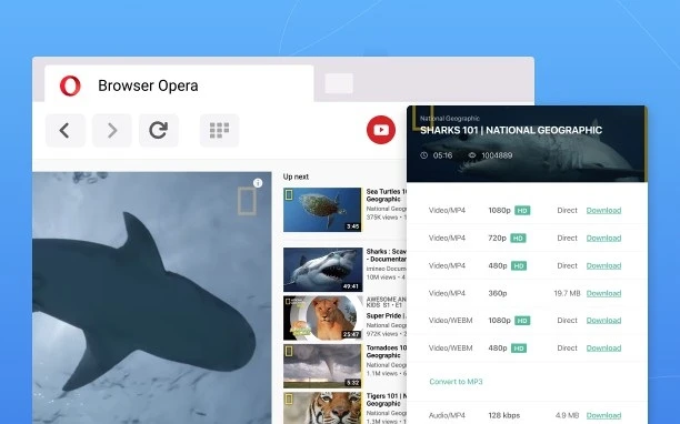 YouTube Downloader для Opera