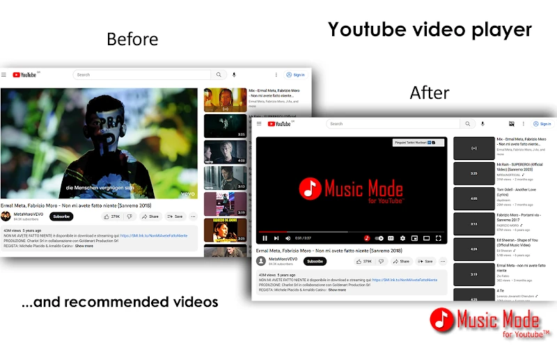 Music Mode for YouTube