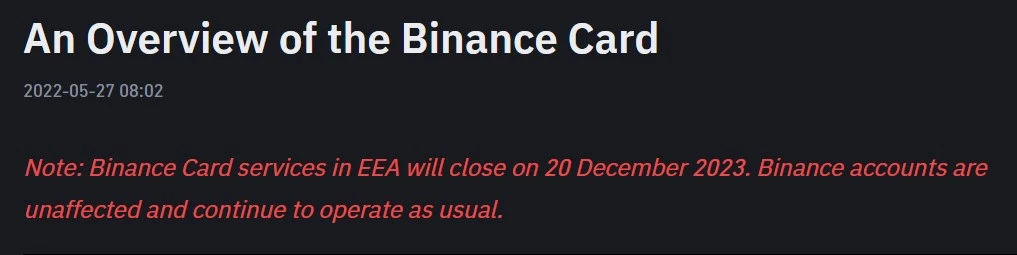 Binance Card