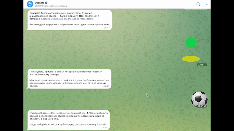 Как сделать анимированные стикеры для Telegram