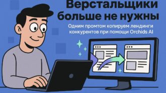 «Верстальщики больше не нужны» — одним промптом копируем лендинги конкурентов при помощи Orchids AI