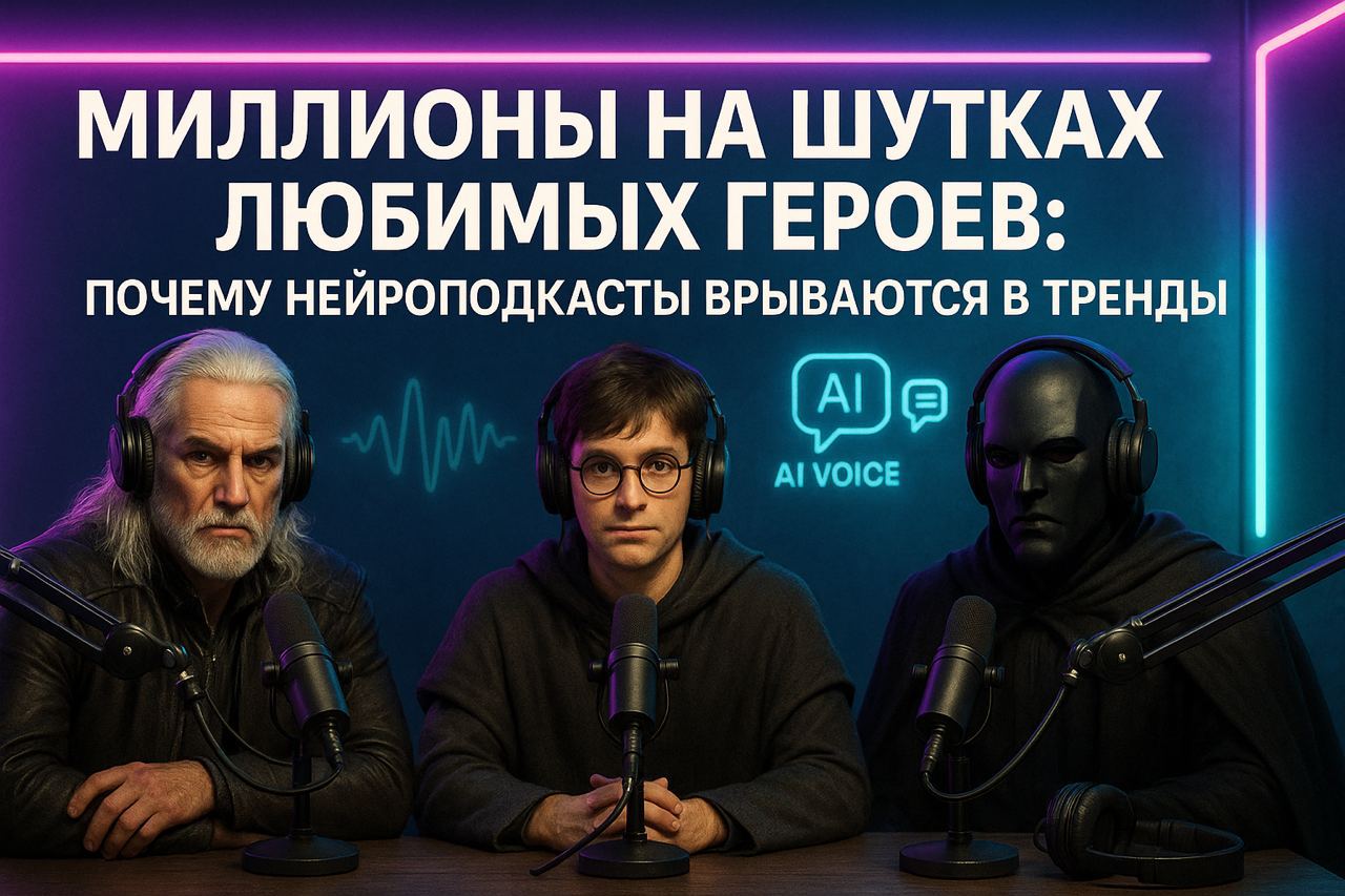 Миллионы на шутках любимых героев: почему нейроподкасты врываются в тренды