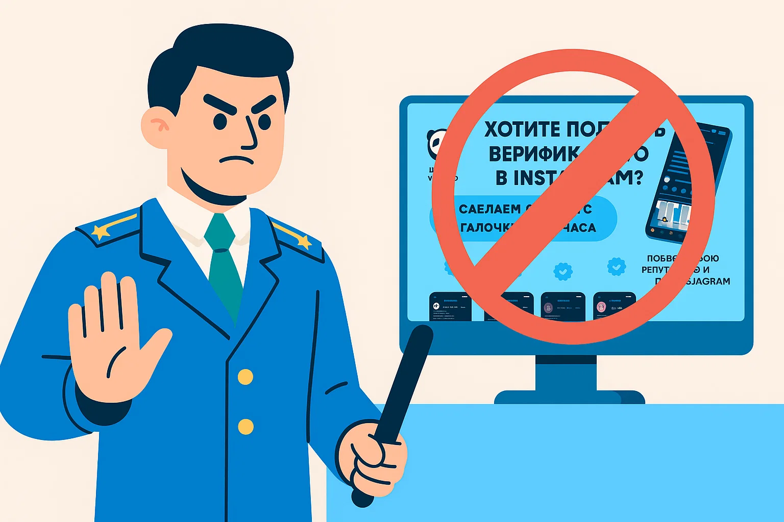 За синюю галочку в Instagram* попадешь в суд! 