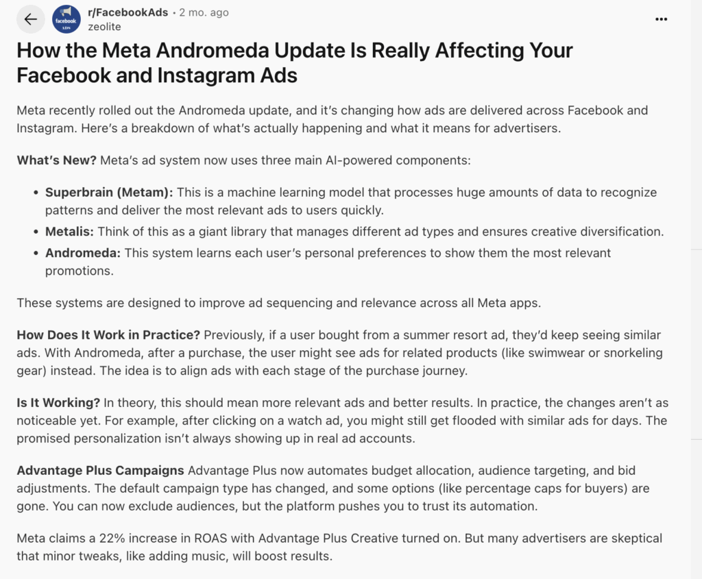 Что такое Meta* Andromeda, и как она убивает арбитражные связки