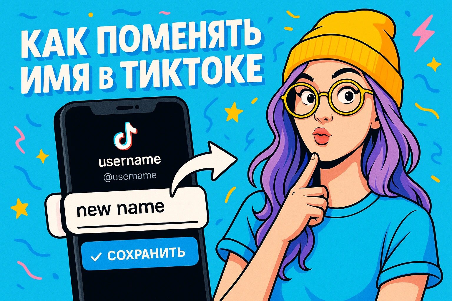 Как обновить имя и ник в TikTok в 2025 году