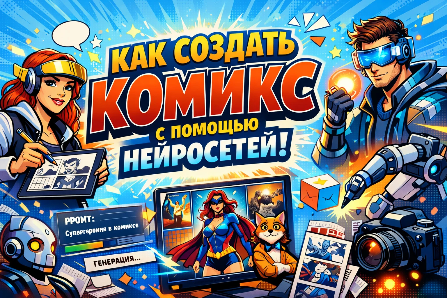 Как сделать комикс в нейросети: собрали топ сервисов