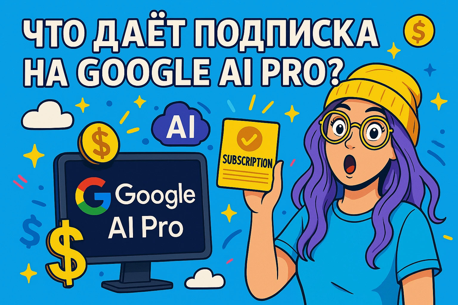 Gemini 2.5 Pro без лимитов: как купить подписку Google AI Pro в России в 2025