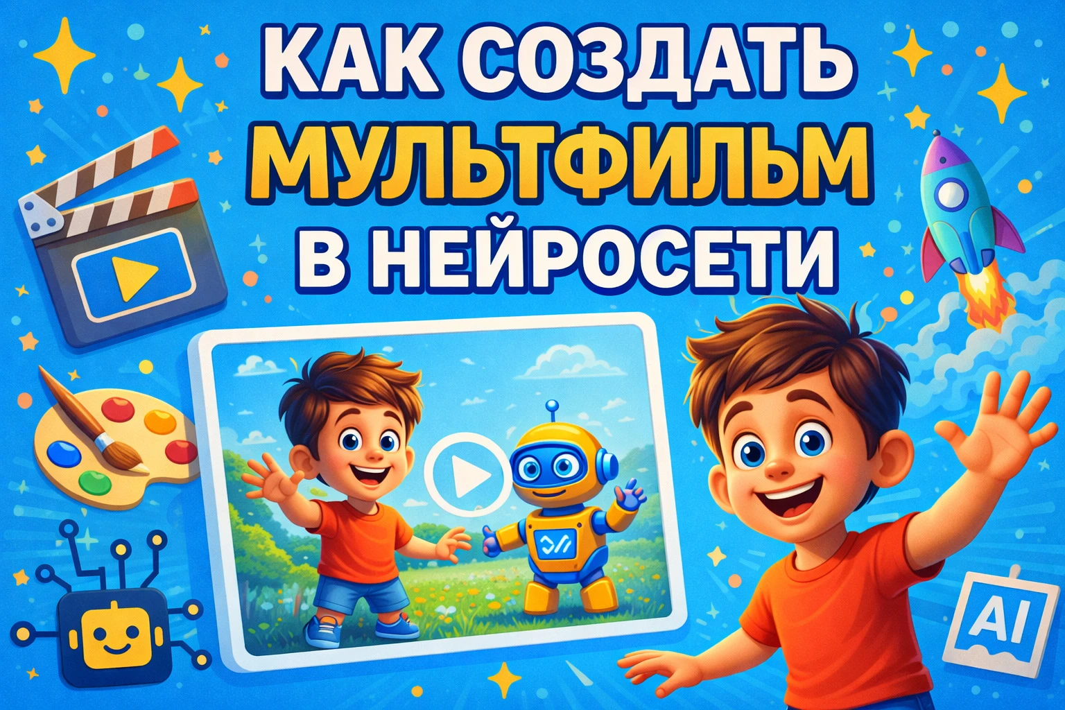 Как создать мультфильм с ИИ: от сценария и персонажей до готовой анимации