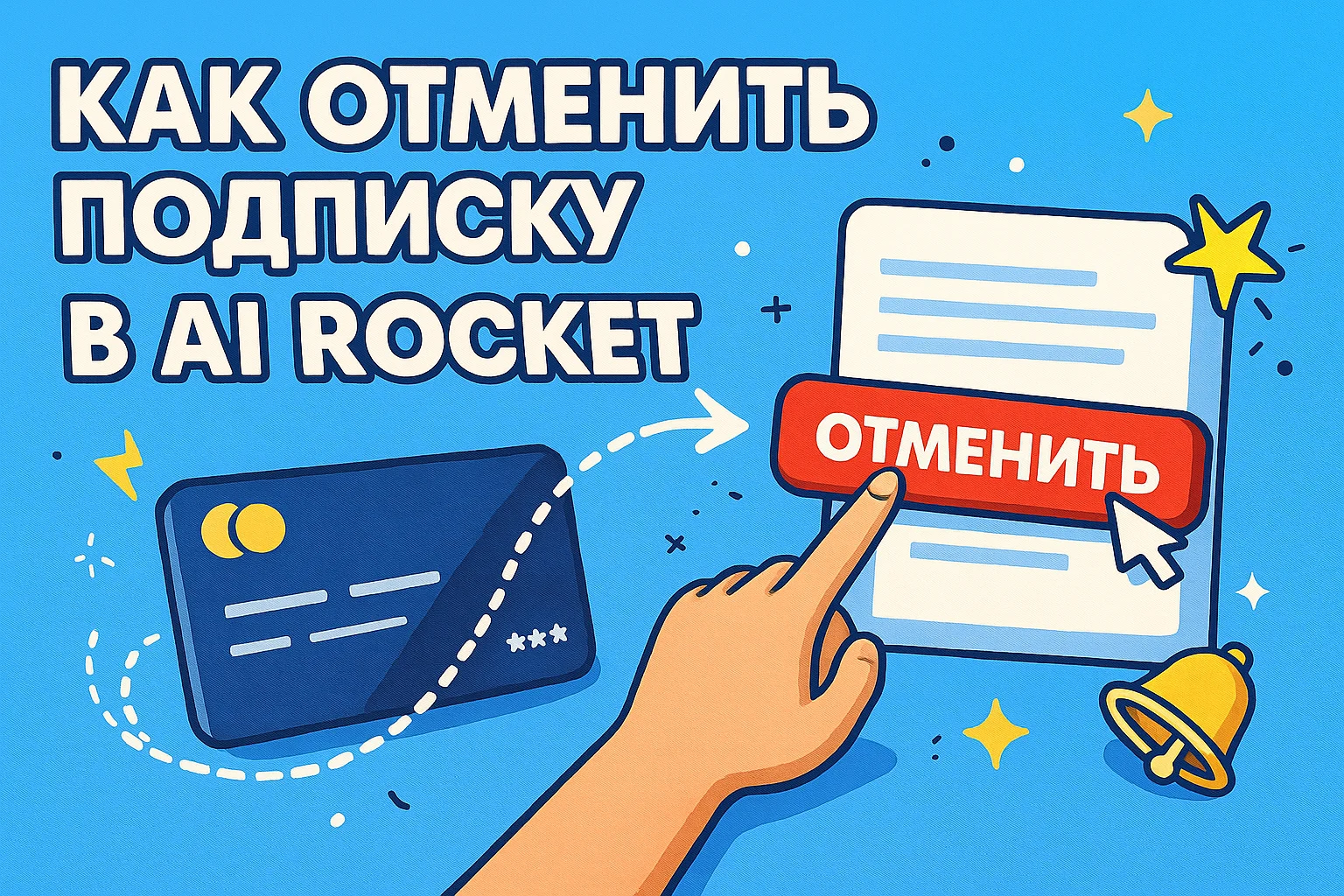AI Rocket: как отменить подписку, отключить списания и вернуть деньги