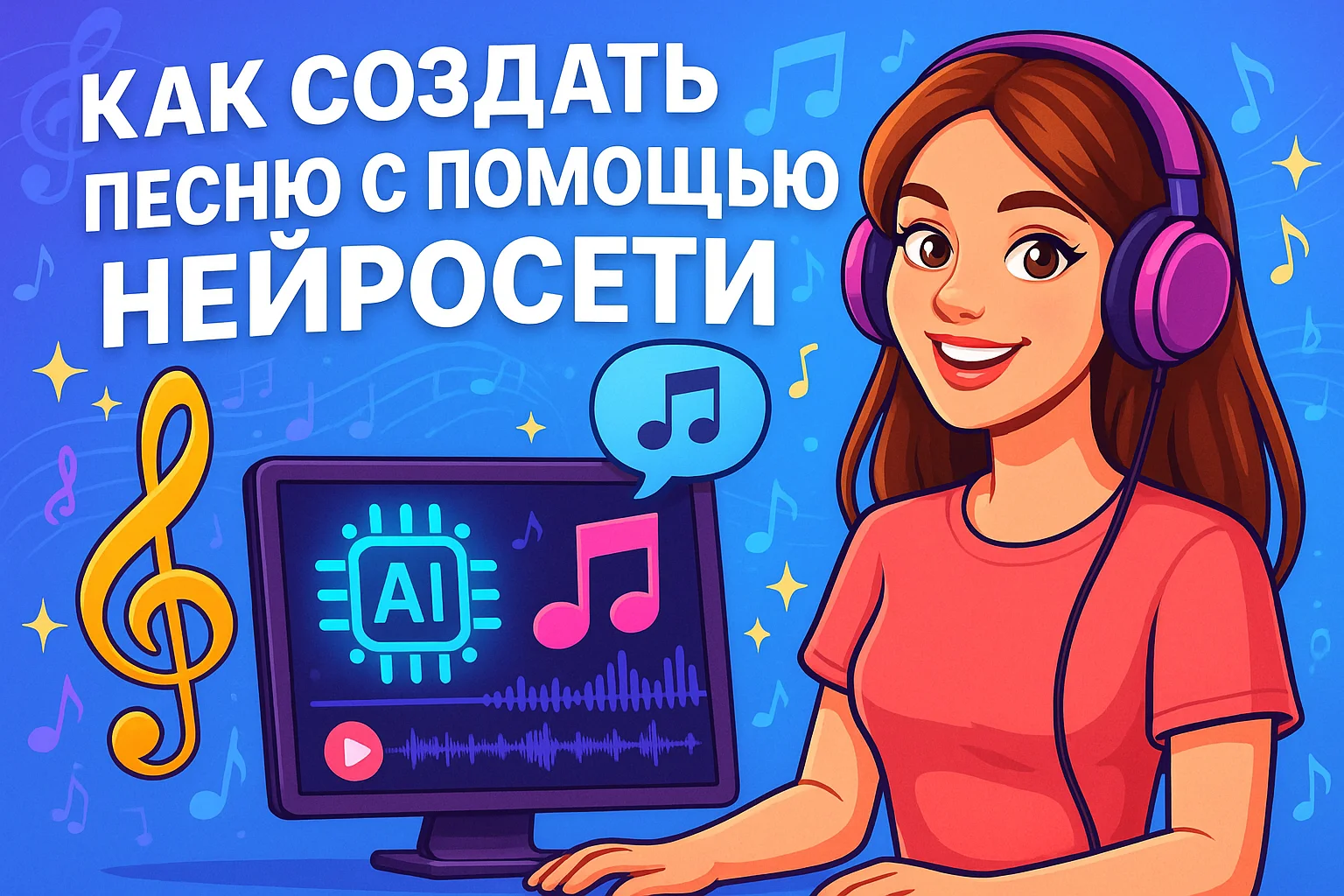Как создать песню с помощью нейросети: лучшие музыкальные ИИ + подробная инструкция и примеры промптов