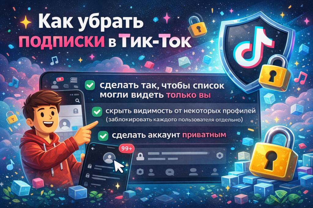 Как скрыть свои подписки TikTok в 2026: подробный гайд