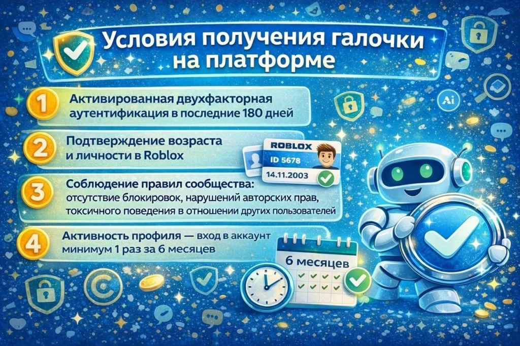 Как получить галочку в Roblox: гайд по верификации в 2026
