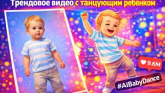 Видео из фото, которое взрывает TikTok: танцующий ребёнок через нейросеть