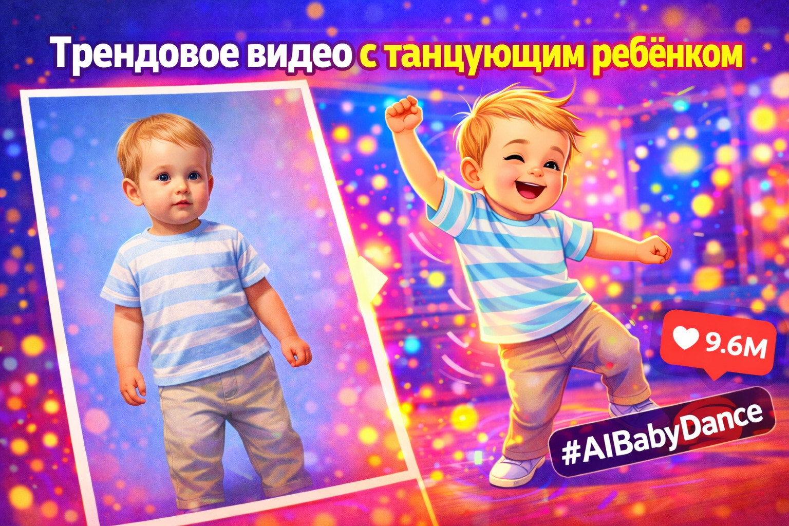 Видео из фото, которое взрывает TikTok: танцующий ребёнок через нейросеть