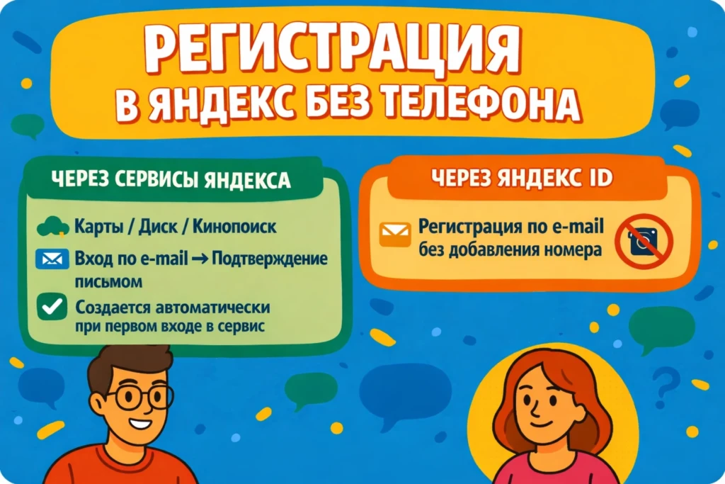 Регистрация Яндекс-аккаунта без номера телефона в 2026: простая инструкция