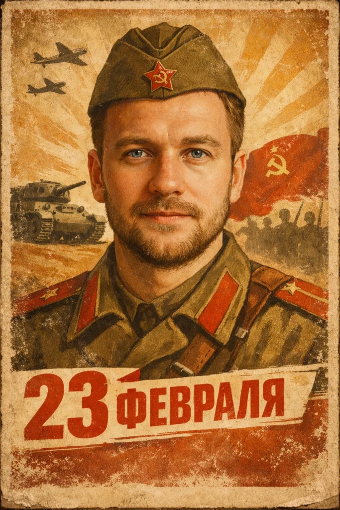 ИИ-поздравление с 23 февраля: как сделать открытку, текст и фото с помощью нейросети