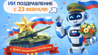 ИИ-поздравление с 23 февраля: как сделать открытку, текст и фото с помощью нейросети