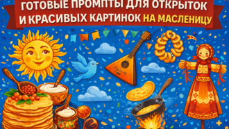 Готовые промпты для изображений к Масленице: как создать открытку бесплатно