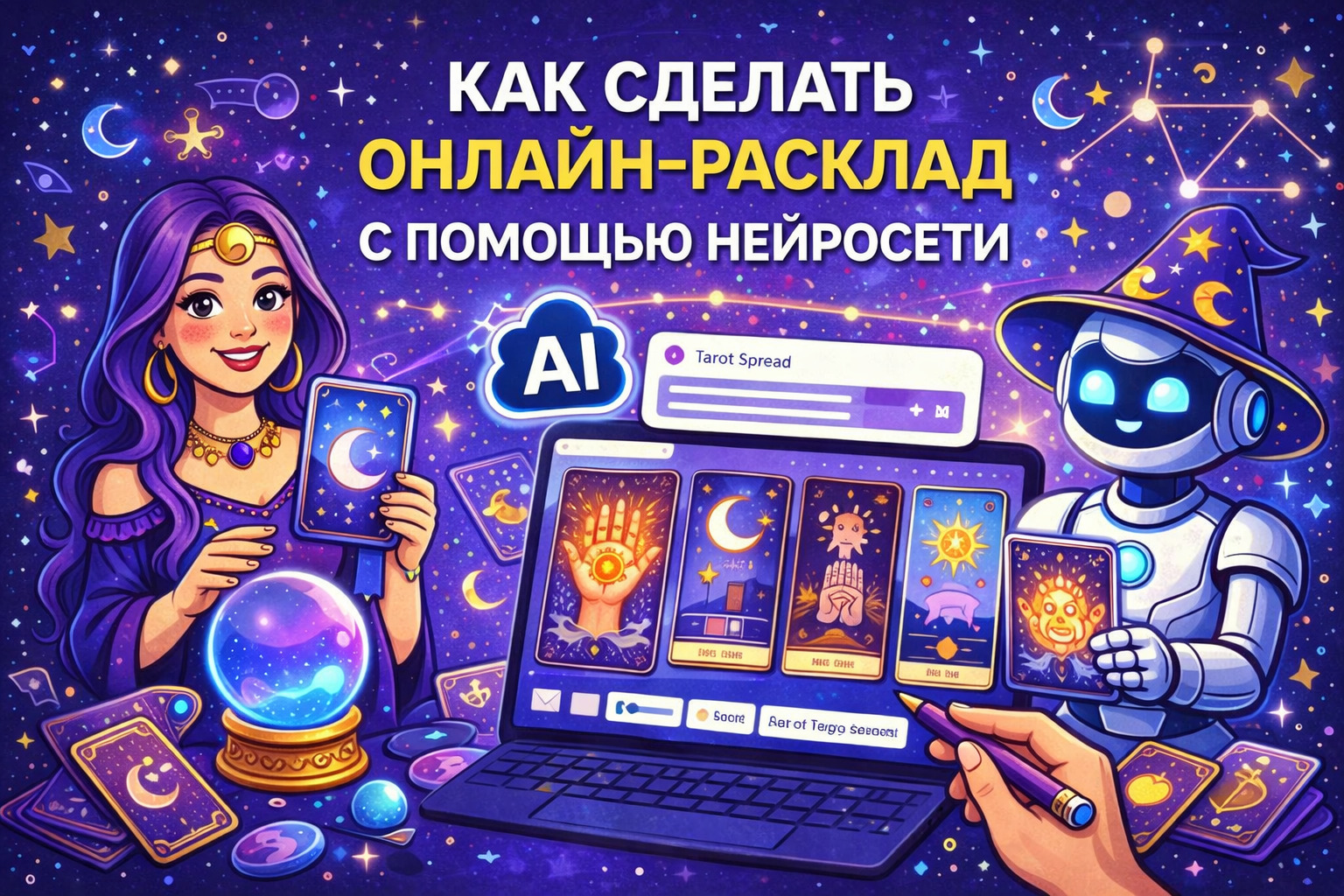 Таро и ИИ: как сделать онлайн-расклад с помощью нейросети