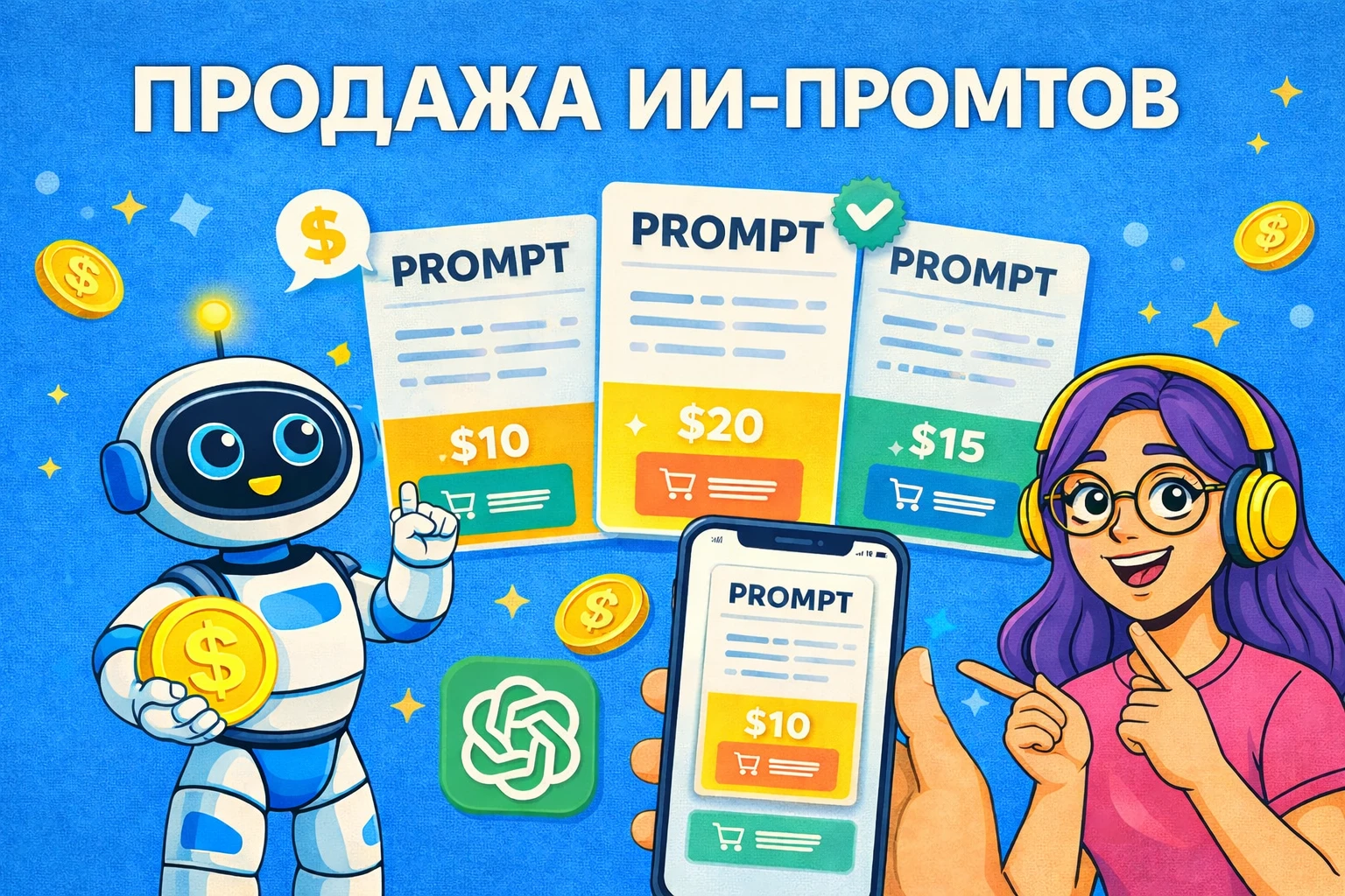 Продажа ИИ-промтов: как заработать на готовых запросах для нейросетей