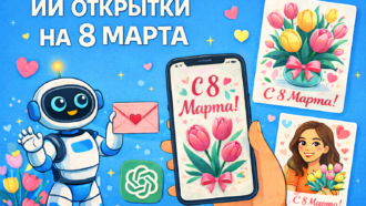 ИИ открытки на 8 Марта: как нейросети помогают поздравить и удивить женщин