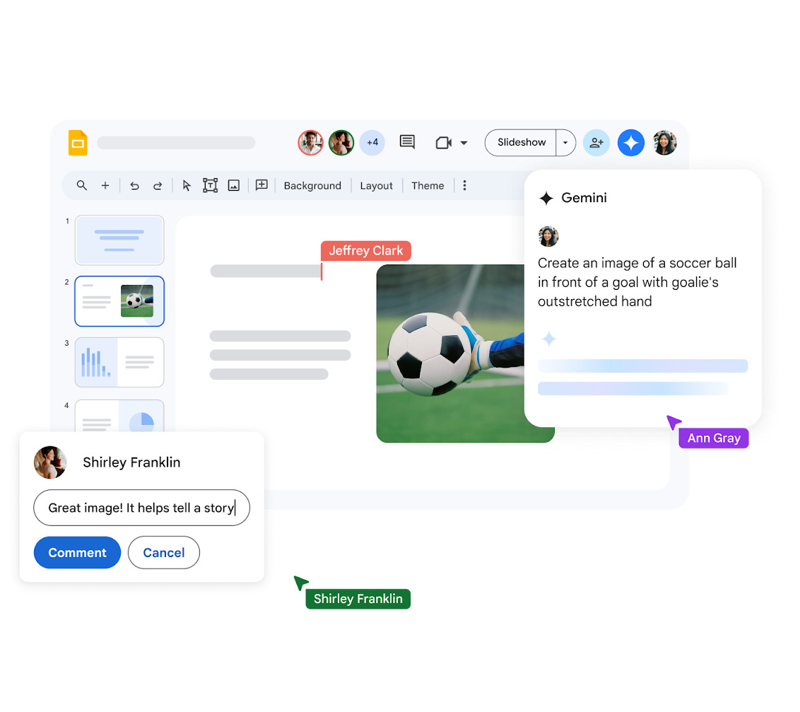 совместная работа в Google Slides