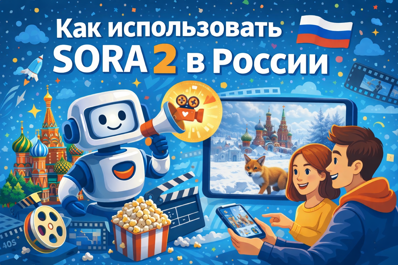 Как создавать кинематографичные видео в Sora 2 бесплатно в России?