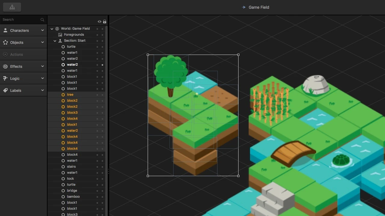 Интерфейс Buildbox