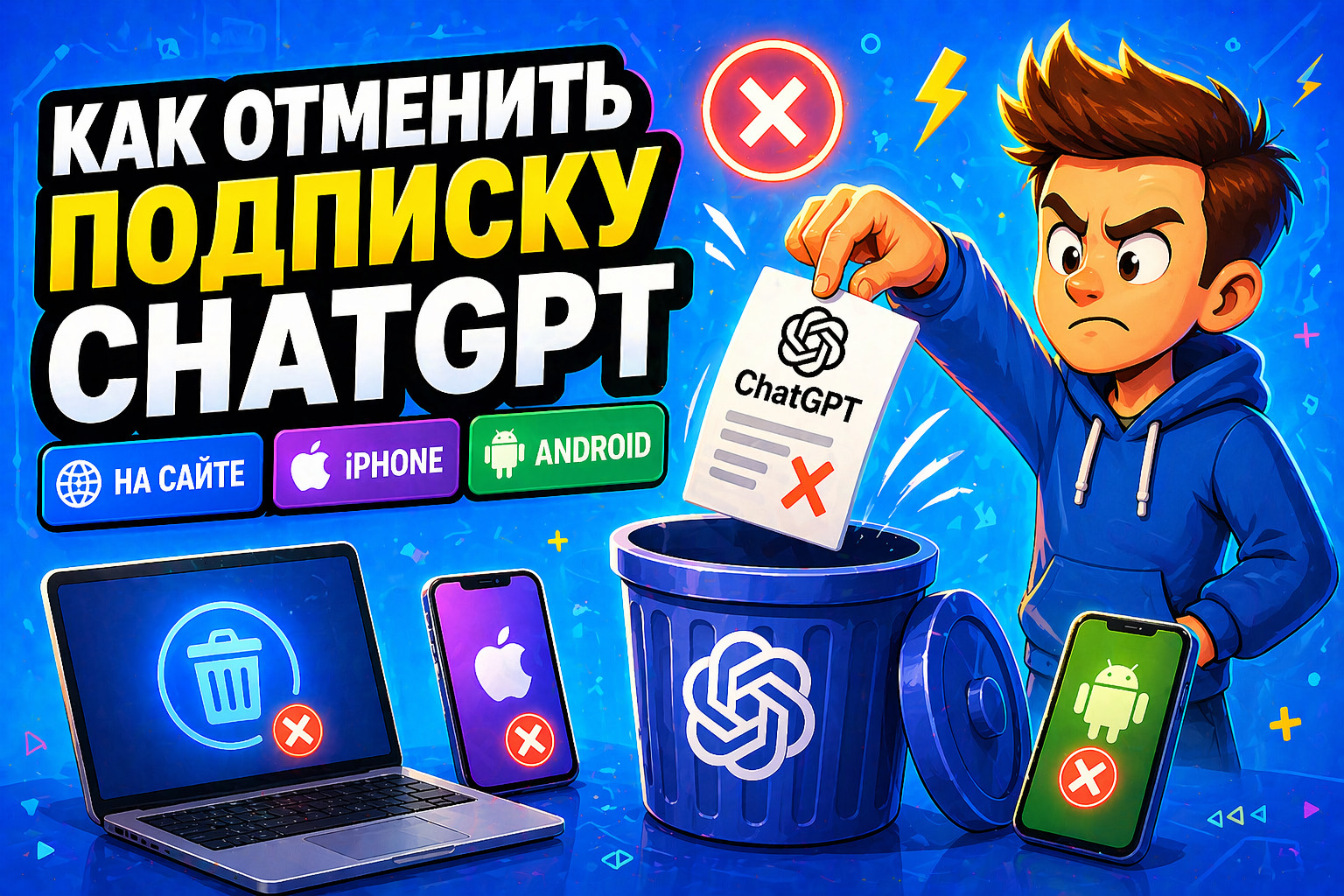 Как отменить подписку ChatGPT на сайте, iPhone и Android: полный гайд