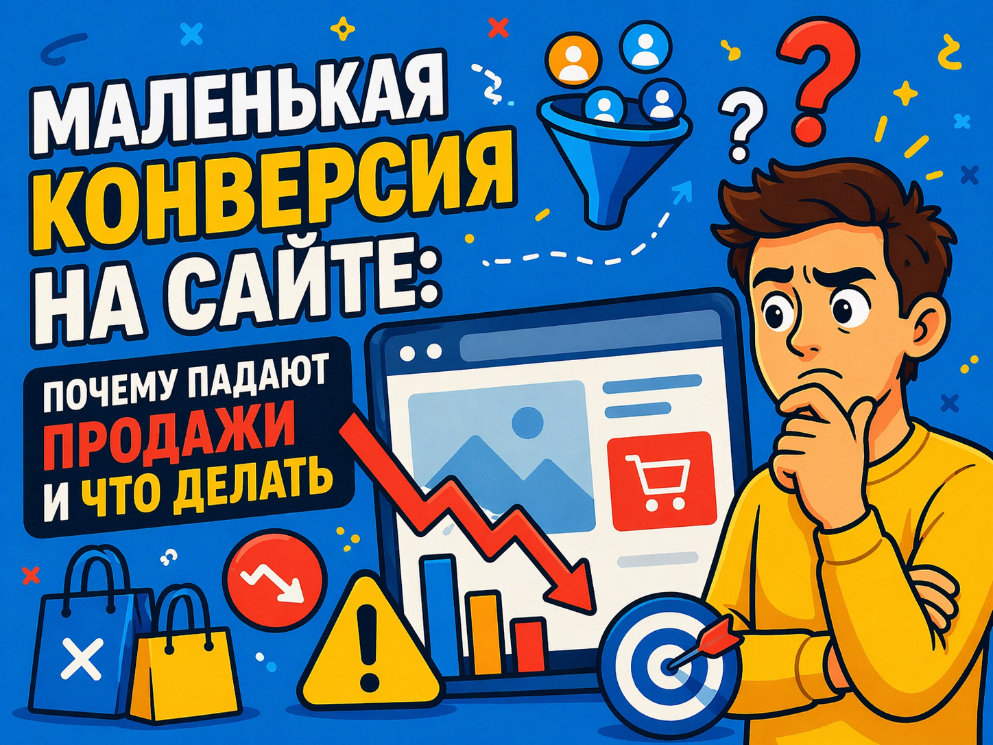 Маленькая конверсия на сайте: почему падают продажи и что делать