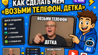 «Возьми телефон, детка» + ИИ: как сделать свой трендовый мем‑ролик