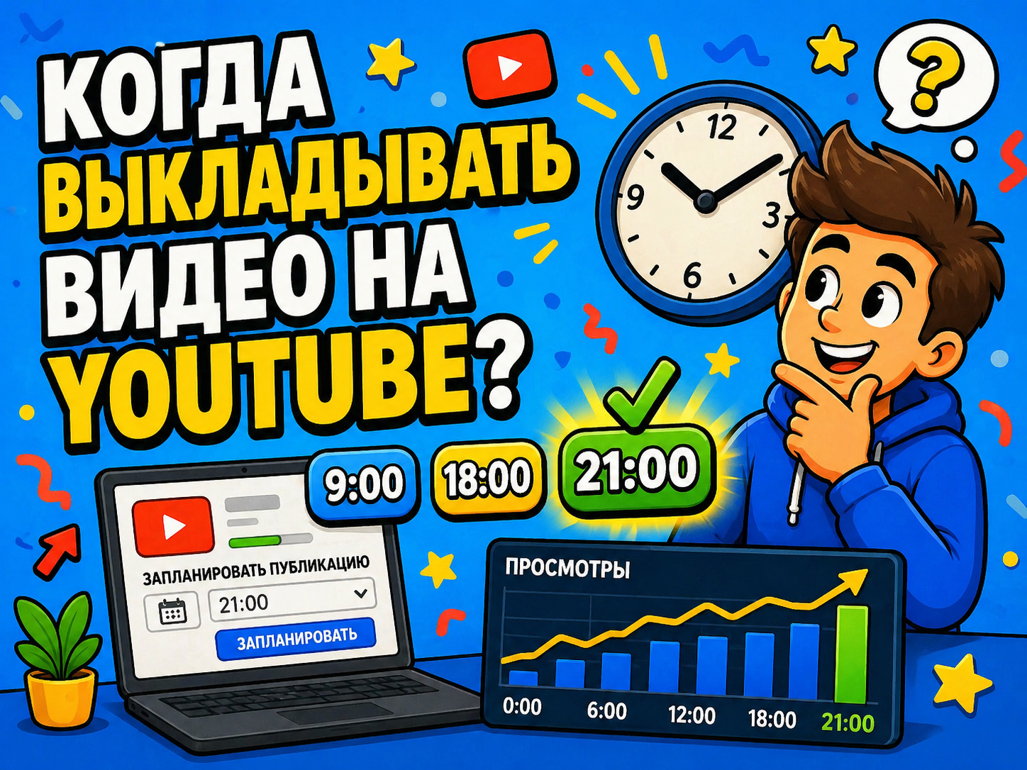 Когда лучше выкладывать видео на YouTube в 2026 году